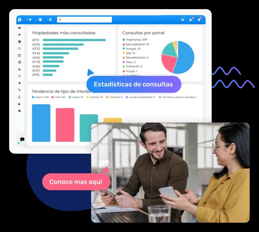 CRM KiteProp — vista principal del software