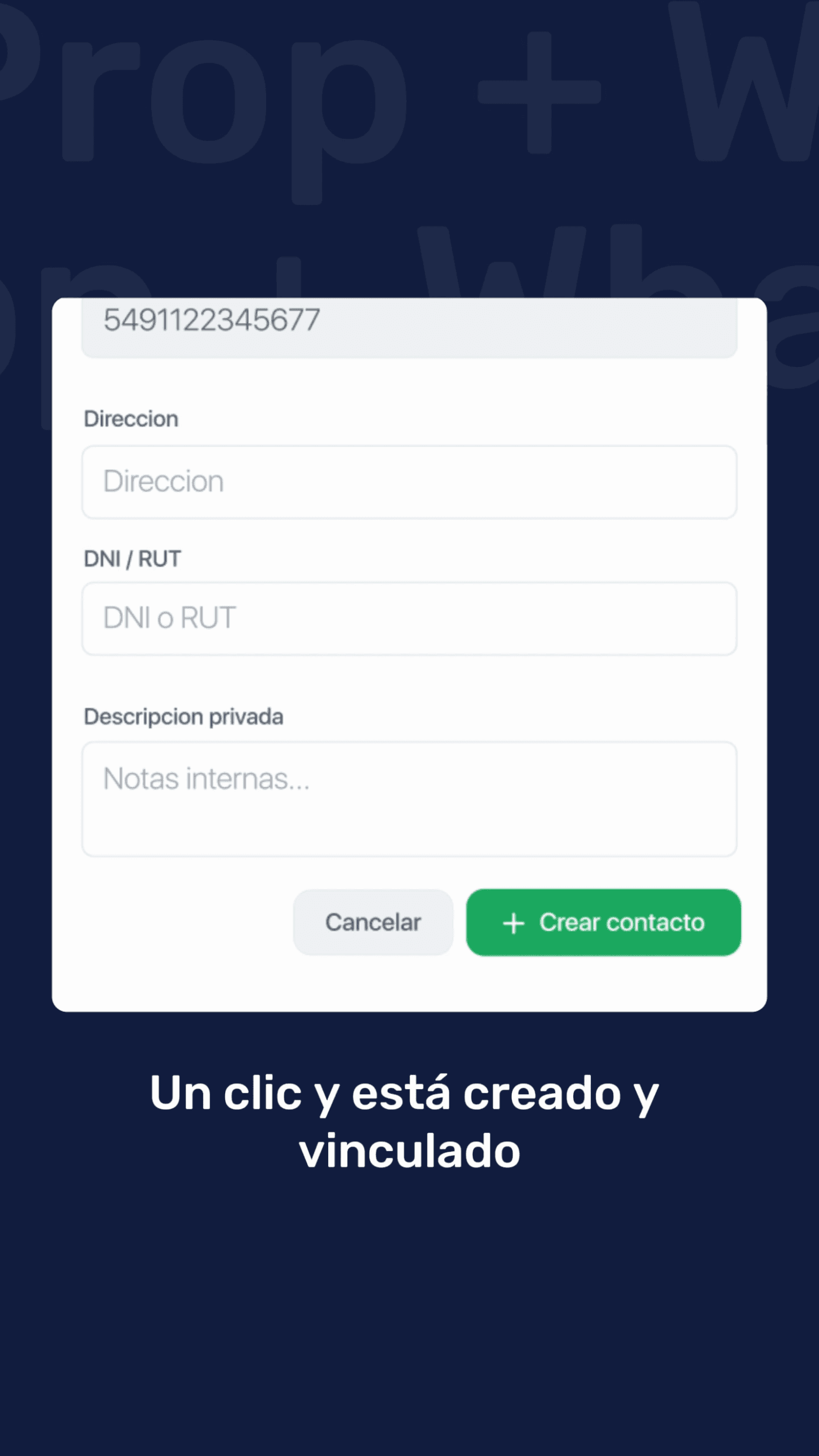 Bandeja de WhatsApp integrada al CRM